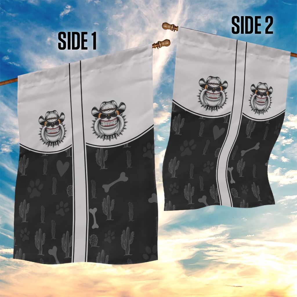 Cowdog Garden Flag Cowboy Bulldog Retro Western Yoke - Wonder Print Shop