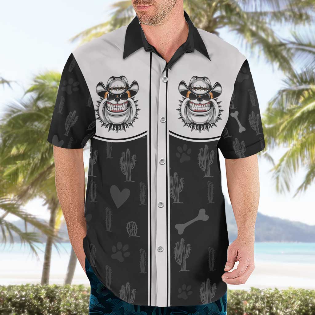 Cowdog Hawaiian Shirt Cowboy Bulldog Retro Western Yoke - Wonder Print Shop