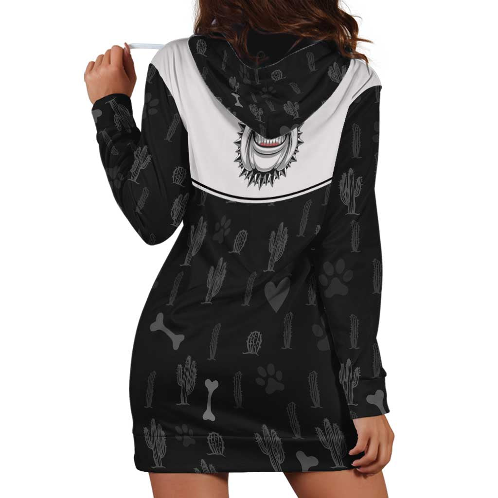 Cowdog Hoodie Dress Cowboy Bulldog Retro Western Yoke - Wonder Print Shop