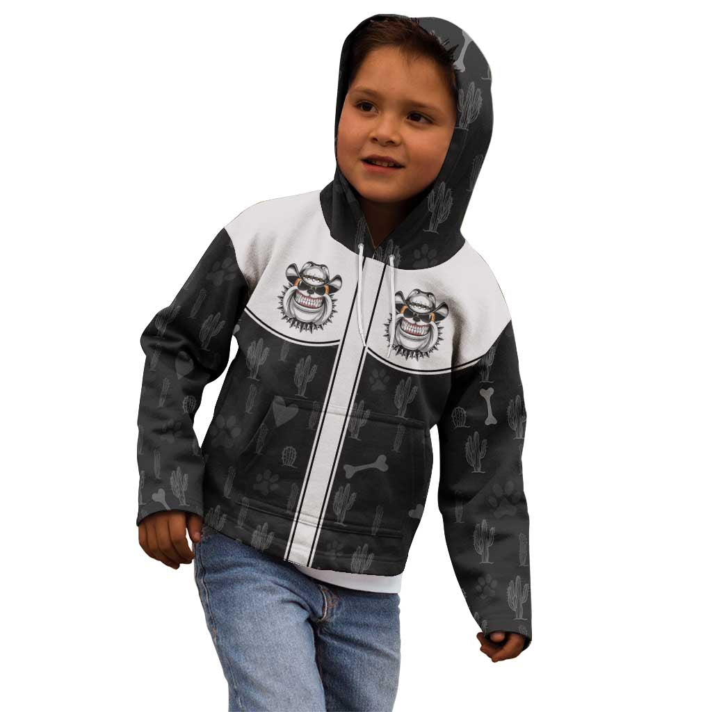 Cowdog Kid Hoodie Cowboy Bulldog Retro Western Yoke - Wonder Print Shop