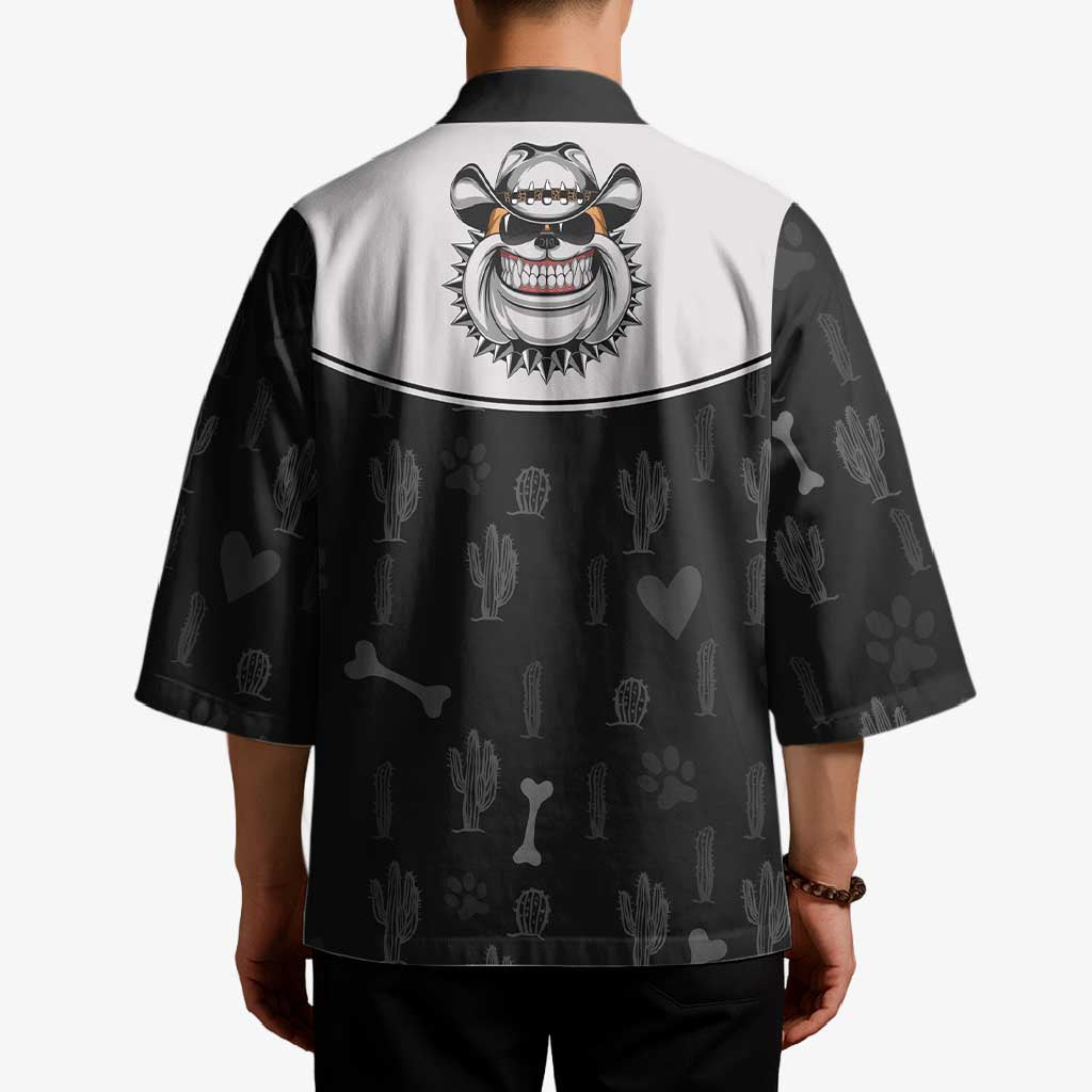 Cowdog Kimono Cowboy Bulldog Retro Western Yoke - Wonder Print Shop