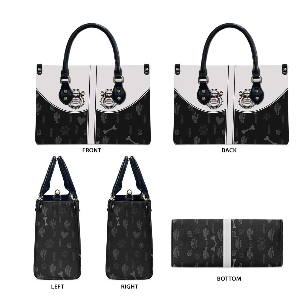 Cowdog Leather Bag Cowboy Bulldog Retro Western Yoke - Wonder Print Shop