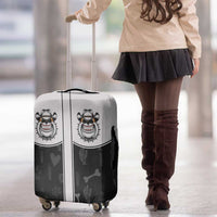 Cowdog Luggage Cover Cowboy Bulldog Retro Western Yoke - Wonder Print Shop