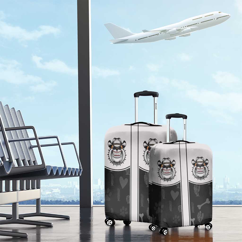 Cowdog Luggage Cover Cowboy Bulldog Retro Western Yoke - Wonder Print Shop