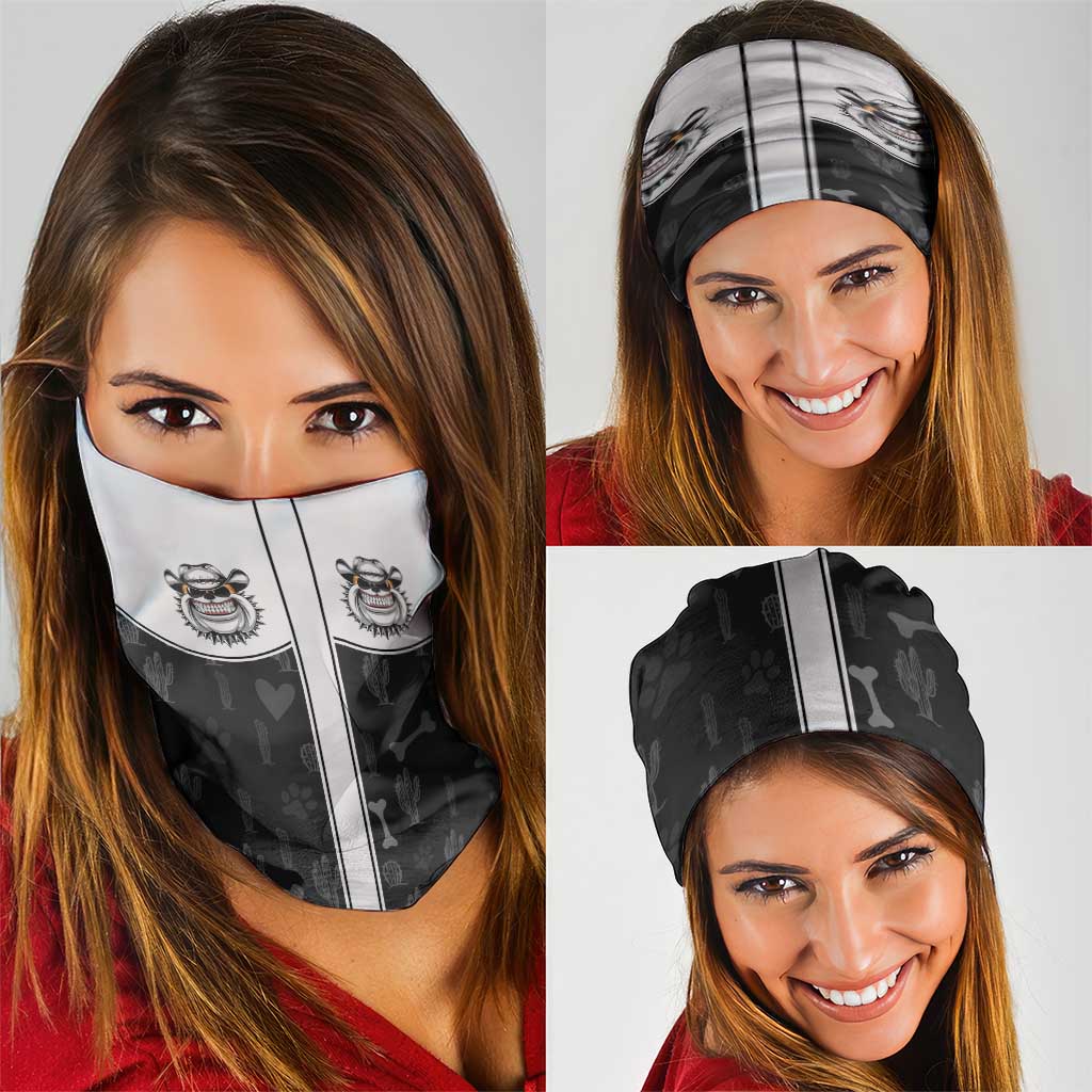 Cowdog Neck Gaiter Cowboy Bulldog Retro Western Yoke - Wonder Print Shop