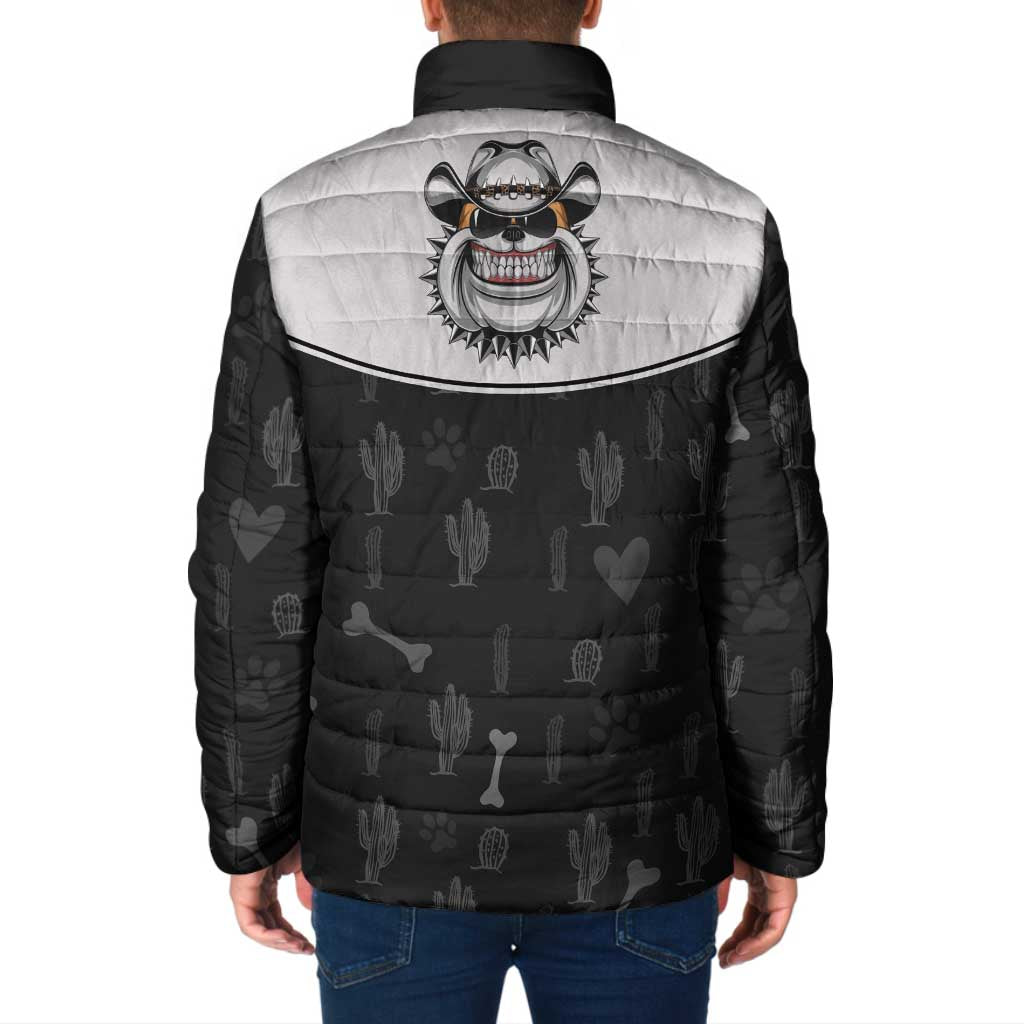 Cowdog Padded Jacket Cowboy Bulldog Retro Western Yoke - Wonder Print Shop