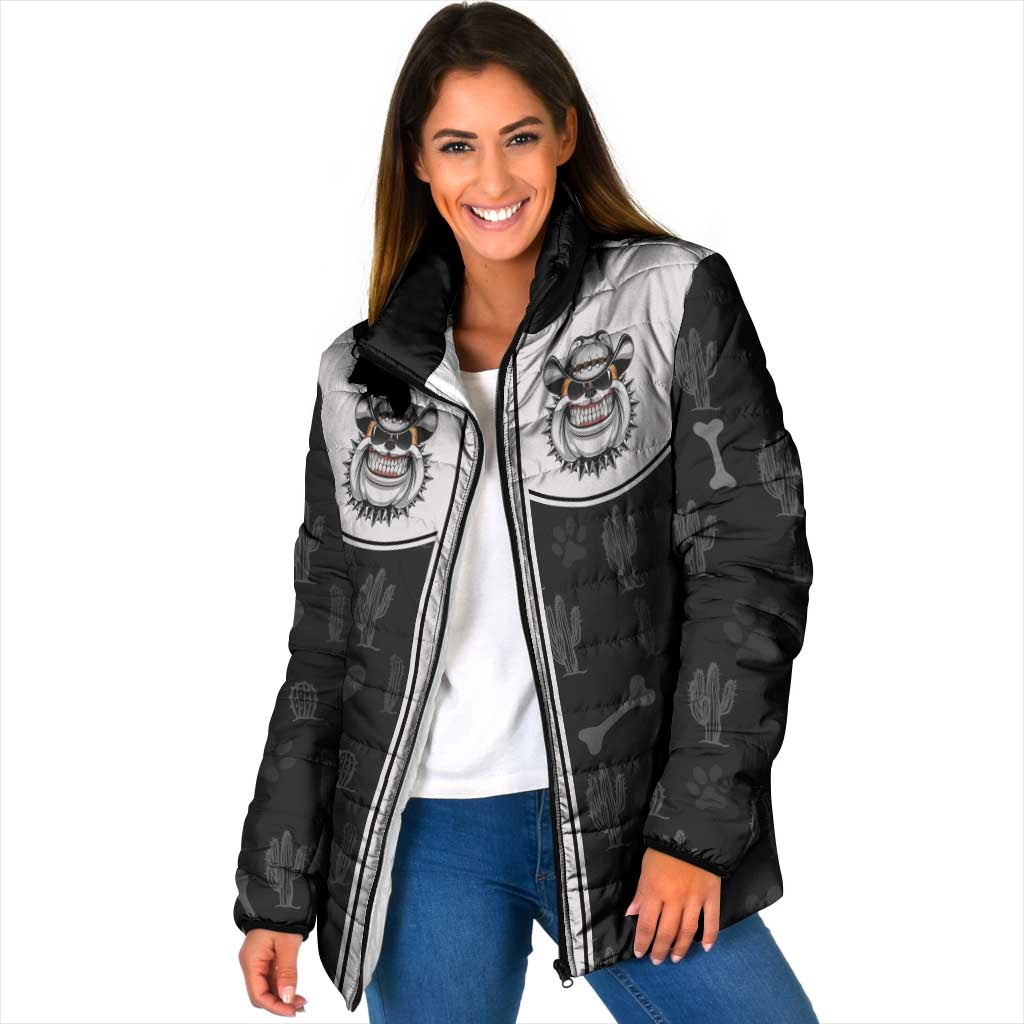 Cowdog Padded Jacket Cowboy Bulldog Retro Western Yoke - Wonder Print Shop
