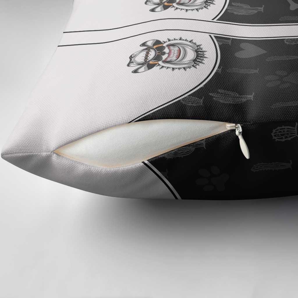 Cowdog Pillow Cover Cowboy Bulldog Retro Western Yoke - Wonder Print Shop