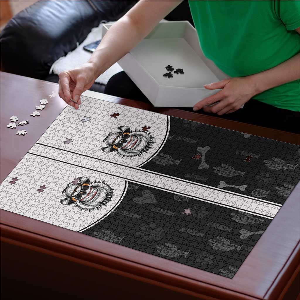 Cowdog Puzzle Cowboy Bulldog Retro Western Yoke - Wonder Print Shop