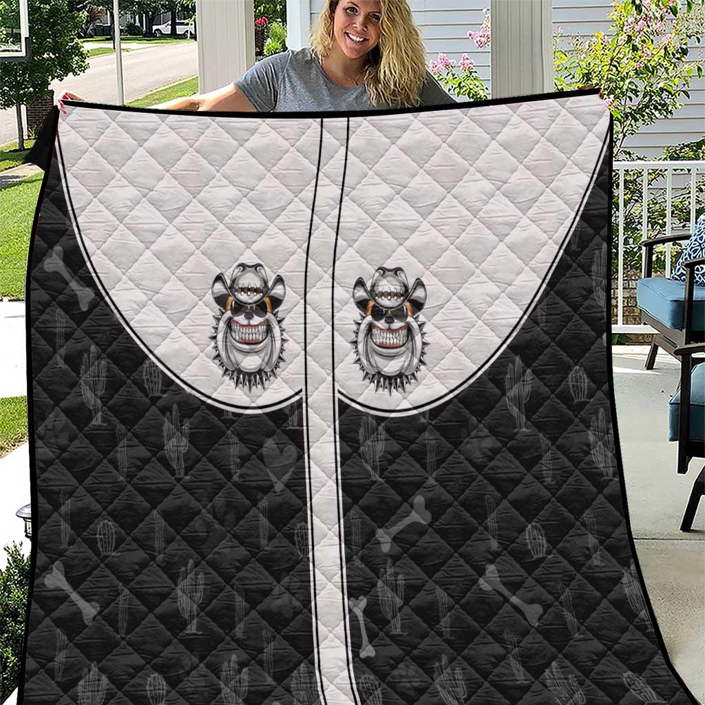 Cowdog Quilt Cowboy Bulldog Retro Western Yoke - Wonder Print Shop