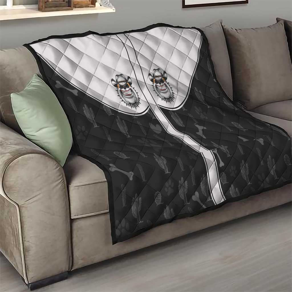 Cowdog Quilt Cowboy Bulldog Retro Western Yoke - Wonder Print Shop