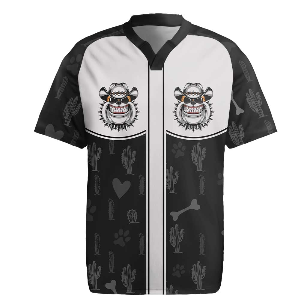 Cowdog Rugby Jersey Cowboy Bulldog Retro Western Yoke - Wonder Print Shop