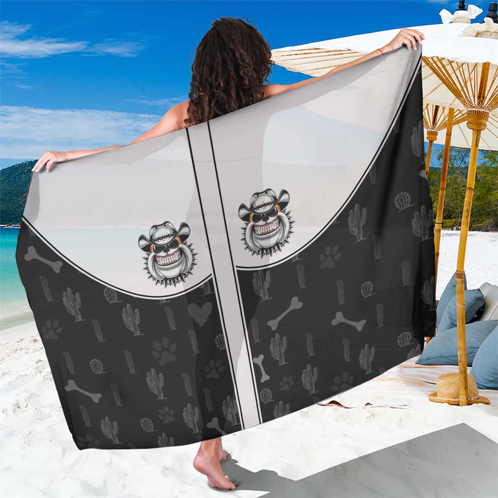 Cowdog Sarong Cowboy Bulldog Retro Western Yoke - Wonder Print Shop