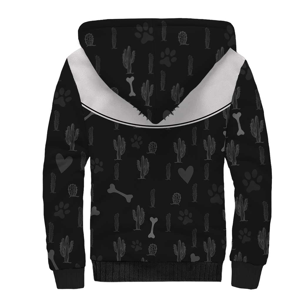 Cowdog Sherpa Hoodie Cowboy Bulldog Retro Western Yoke - Wonder Print Shop