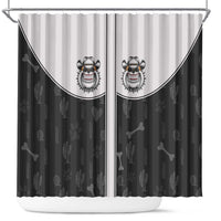 Cowdog Shower Curtain Cowboy Bulldog Retro Western Yoke - Wonder Print Shop