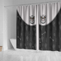 Cowdog Shower Curtain Cowboy Bulldog Retro Western Yoke - Wonder Print Shop
