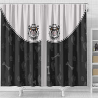Cowdog Shower Curtain Cowboy Bulldog Retro Western Yoke - Wonder Print Shop