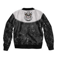 Cowdog Sleeve Zip Bomber Jacket Cowboy Bulldog Retro Western Yoke - Wonder Print Shop