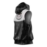 Cowdog Sleeveless Hoodie Cowboy Bulldog Retro Western Yoke - Wonder Print Shop