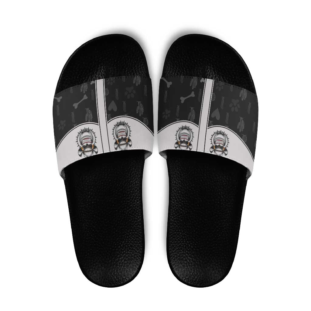 Cowdog Slide Sandals Cowboy Bulldog Retro Western Yoke - Wonder Print Shop