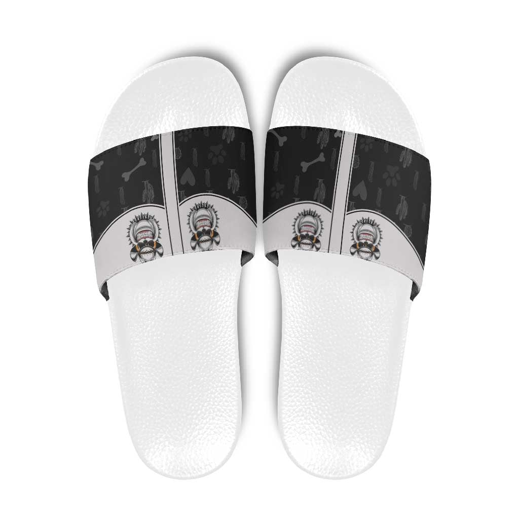 Cowdog Slide Sandals Cowboy Bulldog Retro Western Yoke - Wonder Print Shop