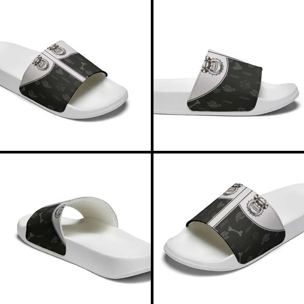 Cowdog Slide Sandals Cowboy Bulldog Retro Western Yoke - Wonder Print Shop