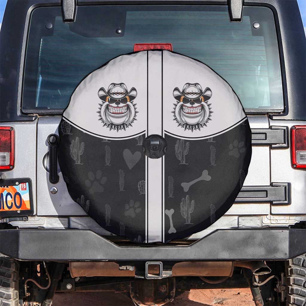 Cowdog Spare Tire Cover Cowboy Bulldog Retro Western Yoke - Wonder Print Shop