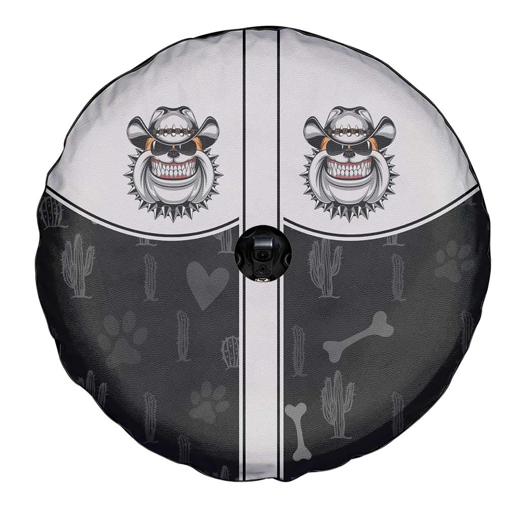 Cowdog Spare Tire Cover Cowboy Bulldog Retro Western Yoke - Wonder Print Shop