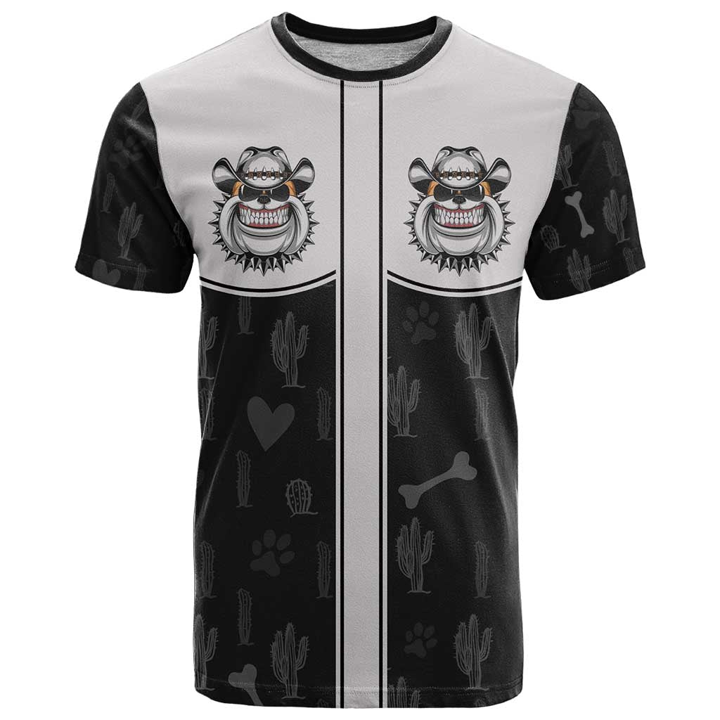 Cowdog T Shirt Cowboy Bulldog Retro Western Yoke - Wonder Print Shop