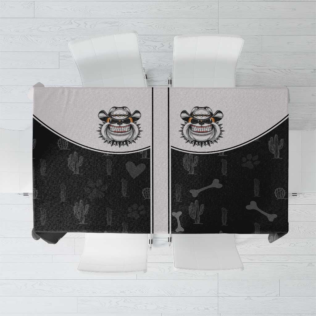 Cowdog Tablecloth Cowboy Bulldog Retro Western Yoke - Wonder Print Shop