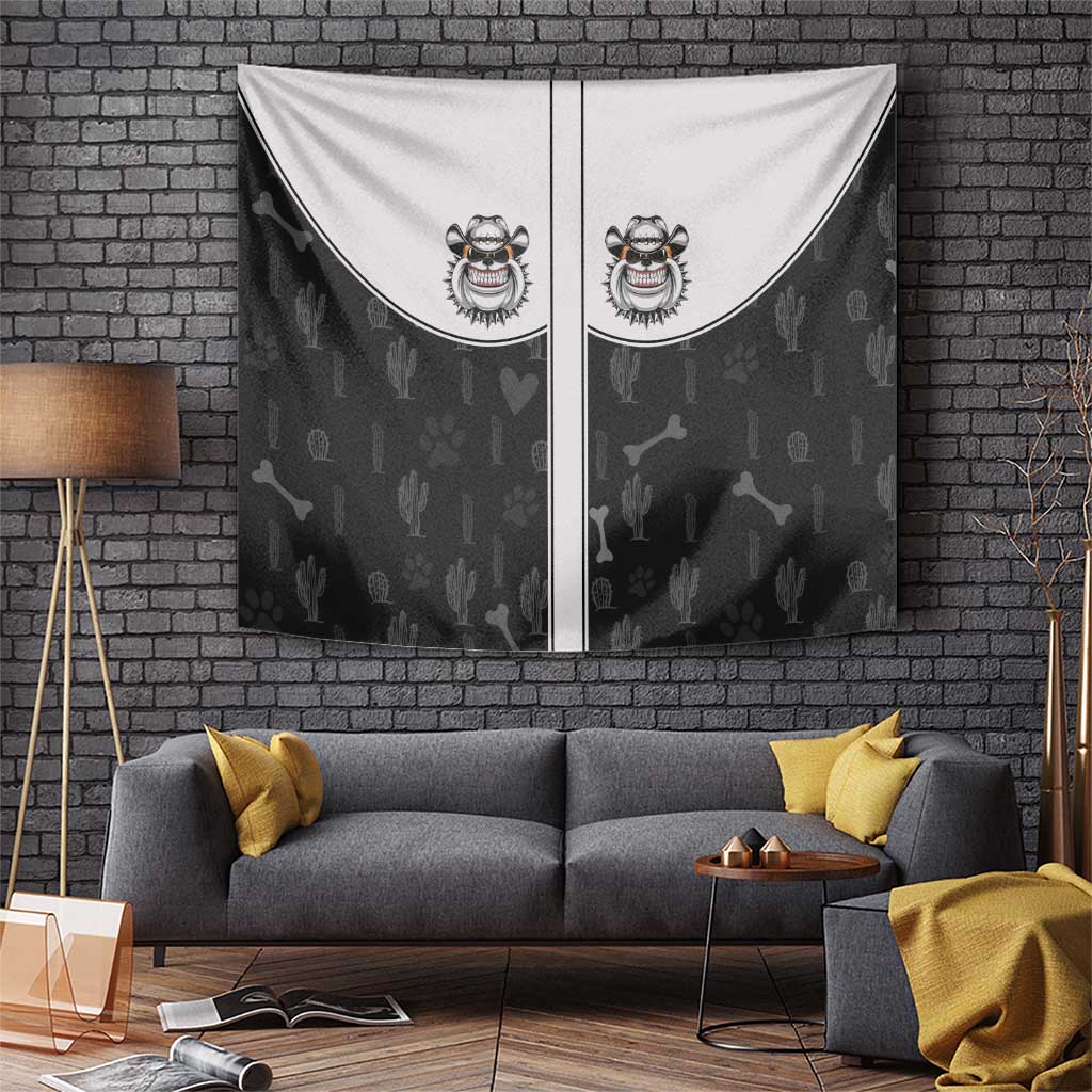 Cowdog Tapestry Cowboy Bulldog Retro Western Yoke - Wonder Print Shop