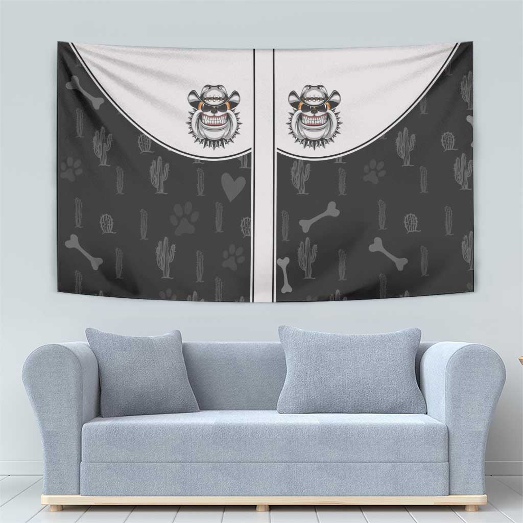 Cowdog Tapestry Cowboy Bulldog Retro Western Yoke - Wonder Print Shop