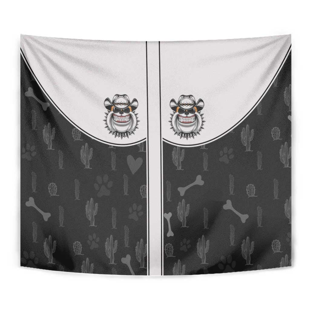 Cowdog Tapestry Cowboy Bulldog Retro Western Yoke - Wonder Print Shop