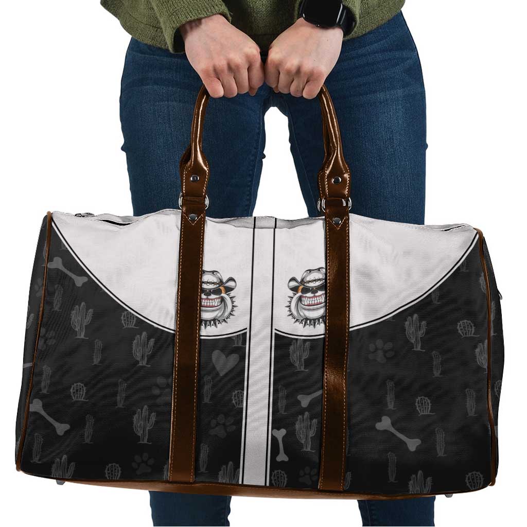 Cowdog Travel Bag Cowboy Bulldog Retro Western Yoke - Wonder Print Shop