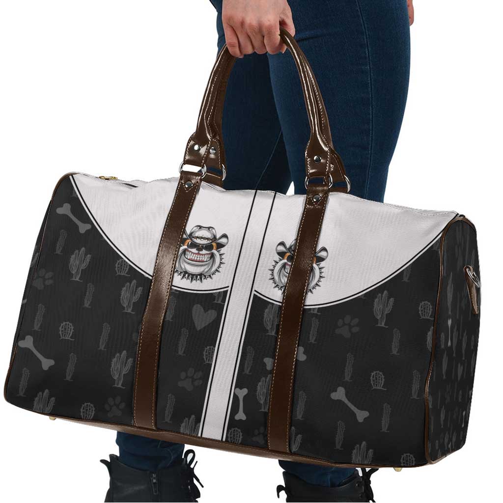 Cowdog Travel Bag Cowboy Bulldog Retro Western Yoke - Wonder Print Shop