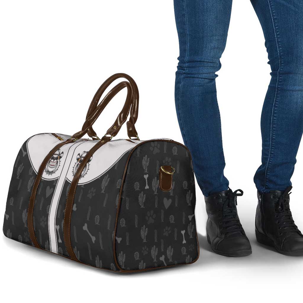 Cowdog Travel Bag Cowboy Bulldog Retro Western Yoke - Wonder Print Shop