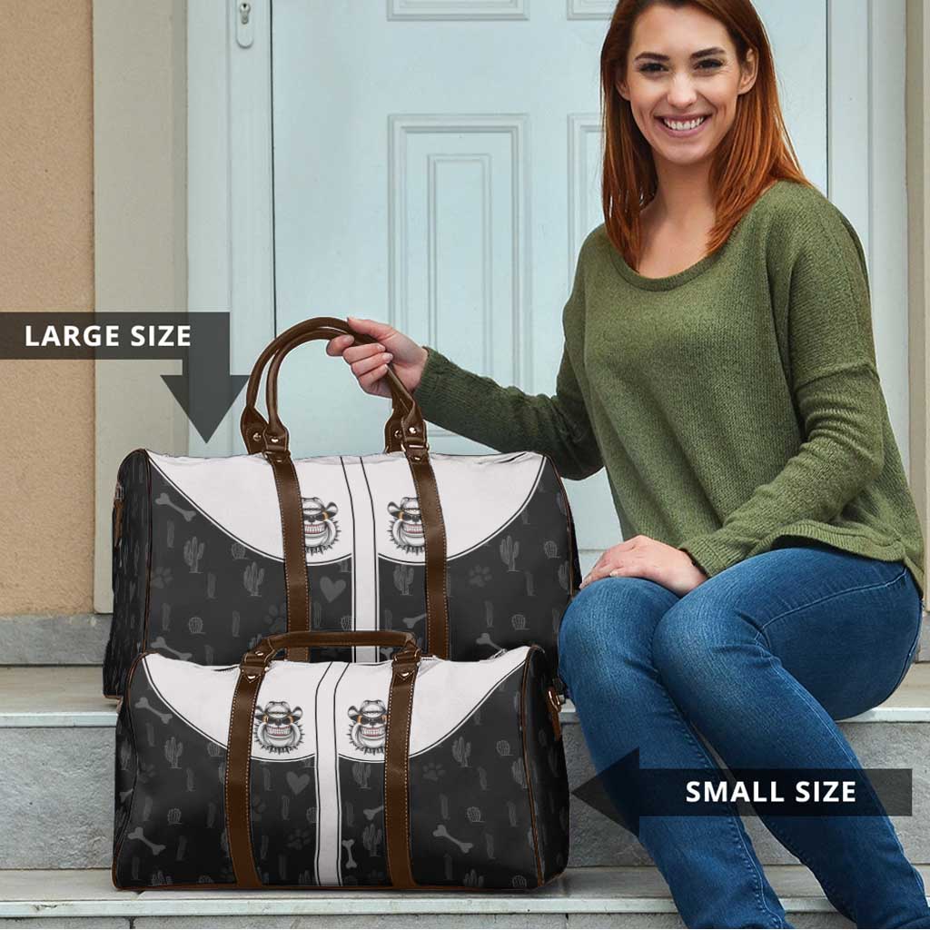 Cowdog Travel Bag Cowboy Bulldog Retro Western Yoke - Wonder Print Shop