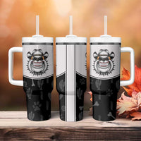 Cowdog Tumbler With Handle Cowboy Bulldog Retro Western Yoke - Wonder Print Shop