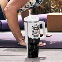 Cowdog Tumbler With Handle Cowboy Bulldog Retro Western Yoke - Wonder Print Shop