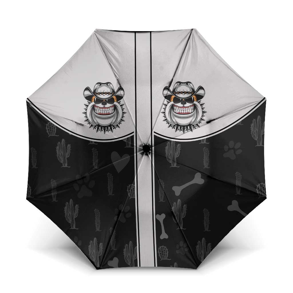 Cowdog Umbrella Cowboy Bulldog Retro Western Yoke - Wonder Print Shop