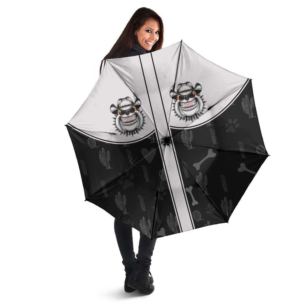 Cowdog Umbrella Cowboy Bulldog Retro Western Yoke - Wonder Print Shop