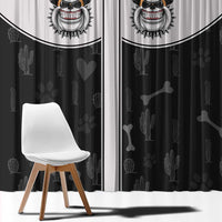 Cowdog Window Curtain Cowboy Bulldog Retro Western Yoke - Wonder Print Shop