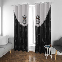 Cowdog Window Curtain Cowboy Bulldog Retro Western Yoke - Wonder Print Shop