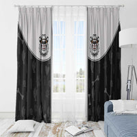 Cowdog Window Curtain Cowboy Bulldog Retro Western Yoke - Wonder Print Shop