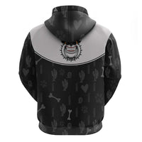 Cowdog Zip Hoodie Cowboy Bulldog Retro Western Yoke - Wonder Print Shop