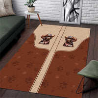Cowdog Area Rug Cowboy Patriotic Labrador Western Yoke - Wonder Print Shop