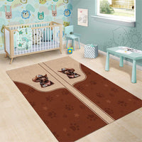 Cowdog Area Rug Cowboy Patriotic Labrador Western Yoke - Wonder Print Shop