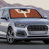 Cowdog Auto Sun Shade Cowboy Patriotic Labrador Western Yoke - Wonder Print Shop