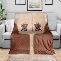 Cowdog Blanket Cowboy Patriotic Labrador Western Yoke - Wonder Print Shop