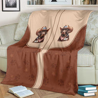 Cowdog Blanket Cowboy Patriotic Labrador Western Yoke - Wonder Print Shop